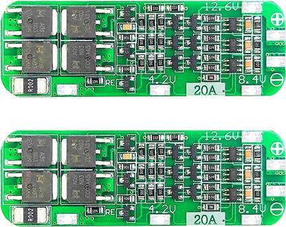 Universal Hub 3S 20AMP CELL BMS 18650 Lithium Battery Protection Board (3S, 20A, 12.6V) 2Pcs Electronic Components Electronic Hobby Kit