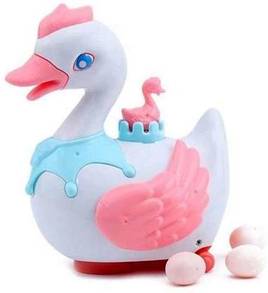 Pepstter Electronic Swan Laying Egg Toy for Kids with Three Plastic Egg Will Lay Egg Toy Game Electronic Hobby Kit