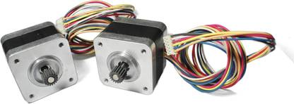 Divyanshi 2Pcs Nema 17, 2.5 Kg-cm Hybrid Stepper Motor For CNC Robotics DIY, 3D Printer Motor Control Electronic Hobby Kit