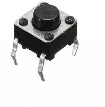 gobagee Tactile Switch Black micro Push to ON button Set of 10Pcs For DIY Projects Miscellaneous Electronic Hobby Kit