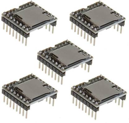 RAIVENS 5PCS YX5200 Dfplayer Mini MP3 Player Module MP3 Voice Board Supporting TF Card Electronic Components Electronic Hobby Kit