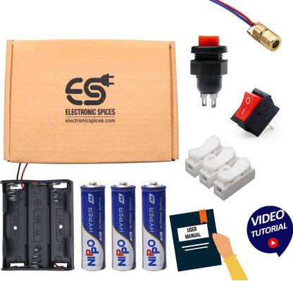 Electronic Spices Diy Mini Laser Light Kit With Video Tutorial & User Manual Electronic Components Electronic Hobby Kit