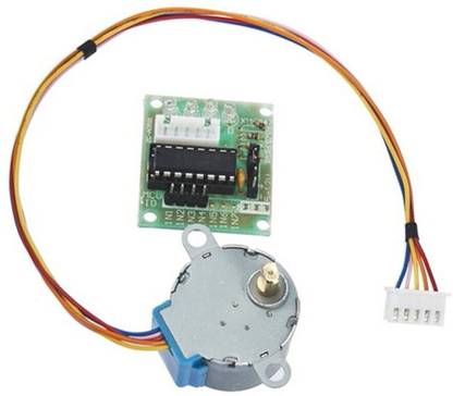 INVENTO 5V Stepper Motor 28BYJ-48 With Drive Test Module Board ULN2003 5 Line 4 Phase Automotive Electronic Hobby Kit