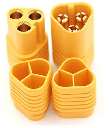 Flyrobo MT60 3.5mm 3 pole Motor/ESC Bullet Connector Plug Set - - Electronic Components Electronic Hobby Kit