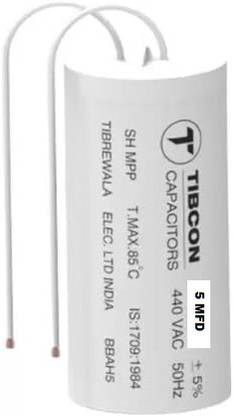Spinxx 5 MFD TIBCON Capacitor 440V for Motors & Fan Motor Increase Speed ( Pack of 1 ) Motor Control Electronic Hobby Kit