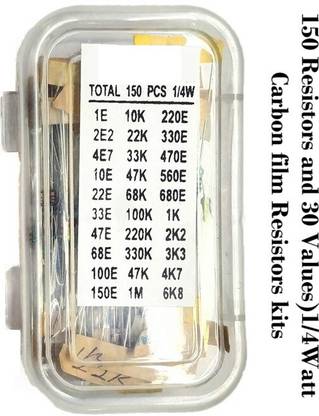HouseOfCommon PREMIUM 150 Pcs Resister Kit 30 Unique Values for DIY Kit Electronic Components Electronic Hobby Kit