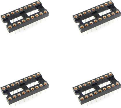 Flyrobo (4 pc) 18 Pin Machine tooled IC Socket (Round IC Base) - - Electronic Components Electronic Hobby Kit