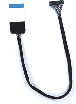 acce & peri 30 PIN FLAT FFC LVDS CABLE to CONNECTOR FOR HD LCD LED DISPLAY-item as per image Miscellaneous Electronic Hobby Kit