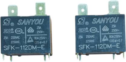 Techfit AC PCB Relay 4 Leg 25 Ampere 250 Voltage ( 2 Pcs ) SANYOU relay Power Supply Electronic Hobby Kit