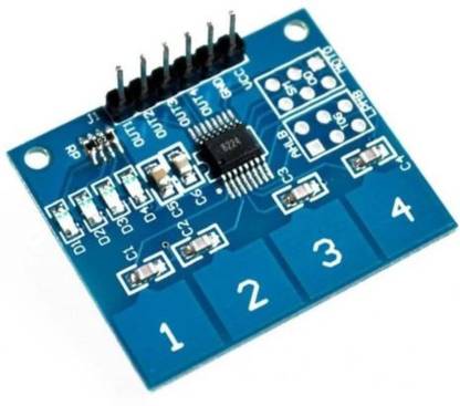 Vayuyaan TTP224 4-Channel Capacitive Digital Touch Sensor Module for Arduino DIY Projects Educational Electronic Hobby Kit