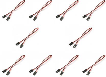 Flyrobo (10 pc) 20cm JR Male to JR Male Servo Extension Wire - - Electronic Components Electronic Hobby Kit