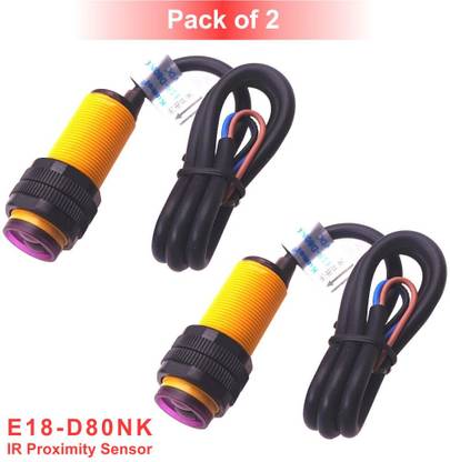 Scienticy E18-D80NK Adjustable IR Sensor Proximity Switch 3-80cm Range (Pack of 2) Electronic Components Electronic Hobby Kit