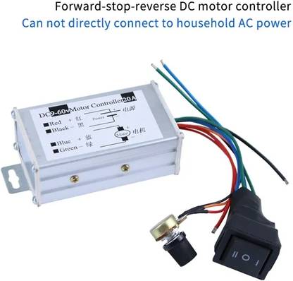 electrolight 20A 1200W Brushed DC Motor PMW Controller 9V - 60V 25KHz Forward and Reverse Micro Controller Board Electronic Hobby Kit