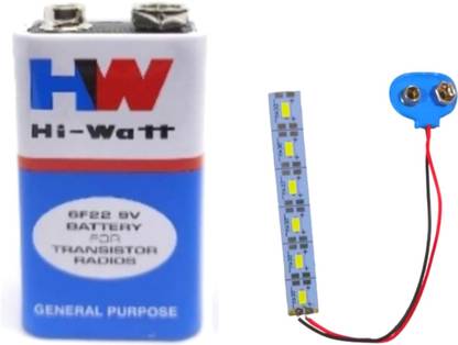 Clezaro 1Pcs Best Quality 9v Battery with 1pcs light strip for Students Science project Light Electronic Hobby Kit