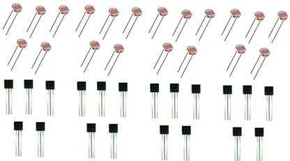 Steko (40 Pieces) 20 Pieces Each of LDR Resistor & BC547 Transistor Electronic Components Electronic Hobby Kit