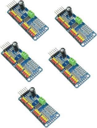 INVENTO 5Pcs 12 Bit 16 Channel PWM Servo Driver Shield IIC interface PCA9685 Module Automotive Electronic Hobby Kit