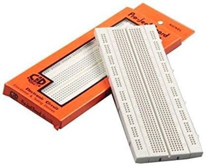 Delson Electronics Bread Board or Solderless Pieces Circuit Test Board, White Electronic Components Electronic Hobby Kit