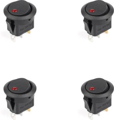 Flyrobo (4 pc) Round ON/OFF Rocker Push Button Switch 3 Pins - - Electronic Components Electronic Hobby Kit