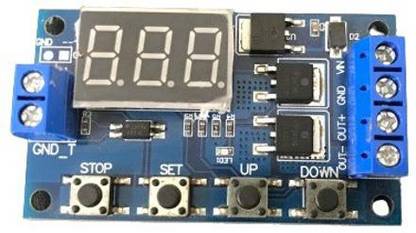 lucan techno DC-12V-24V Power Relay Module With Adjustable Timing Cycle Electronic Components Electronic Hobby Kit