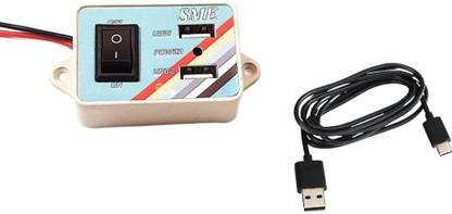 ERHIndia 12v-24v 2 USB Mobile Phone Charger With Type C Charging Cable Automotive Electronic Hobby Kit