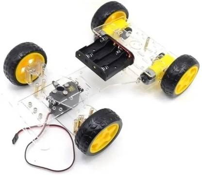 TES-EV 4-WD-Single-Layer-Smart-Car-Chassis Electronic Components Electronic Hobby Kit