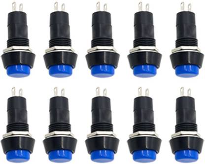 Electronic Spices PACK OF 10 On/Off 2 pin Self-Locking Latching Push Button Switch Electronic Components Electronic Hobby Kit