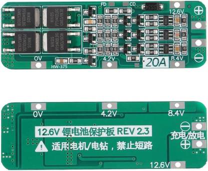 SG Flash BMS 18650 Lithium Battery Protection Board (3S, 20A, 12.6V) (3S 20A BMS) Electronic Components Electronic Hobby Kit