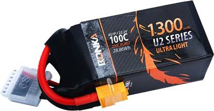 Flyrobo 22.2V 1300mAh 100C 6S1P Bonka Lipo Battery - - - Electronic Components Electronic Hobby Kit