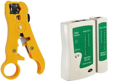 Crafts Haveli Networking Tool Kit Combo Stripping Tool & RJ45 Network Tester Power Supply Electronic Hobby Kit