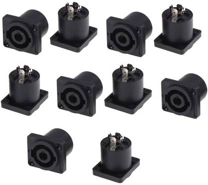 ERHIndia 10 Pcs 4 Pin Plug Audio Cable Plug Socket Speakon XLR Socket Stage Monitors Electronic Components Electronic Hobby Kit