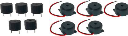Technical hut 5 Pieces Big Piezo Buzzer With Small Buzzers for projects Educational Electronic Hobby Kit