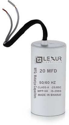 Lexur Capacitor 20 MFD Multipurpose AC Capacitor Motor Control Electronic Hobby Kit