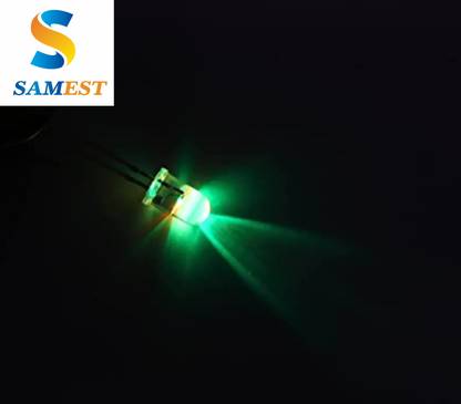 samest 1000 PCS 5mm Green LED Diode Lights for High Intensity Super Bright Light Light Electronic Hobby Kit