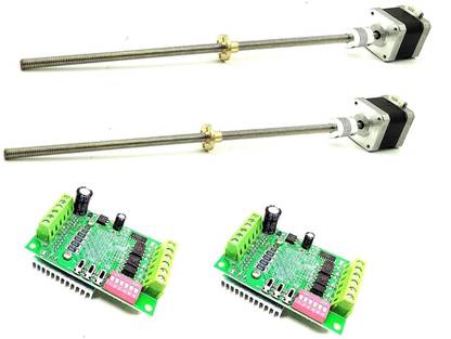 INVENTO 2pcs TB6560 Driver+Nema 17 4.2 Kg-cm Motor+200mm M6 6mm 1mm Pitch Rod+Brass Nut Automotive Electronic Hobby Kit