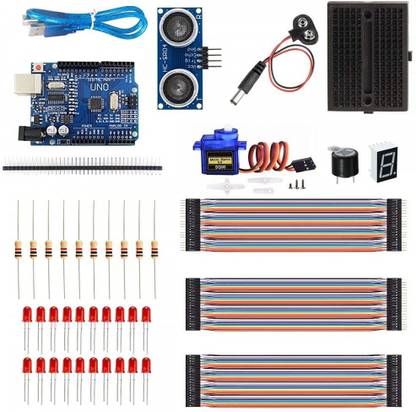 Grahikum Basic Starter Kit For Compatible With Arduino SMD UNO, Breadboard Electronic Components Electronic Hobby Kit