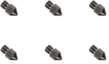 Flyrobo (6 pc) MK8 Hardened Steel 0.6mm Nozzle for 1.75mm Filament - - Electronic Components Electronic Hobby Kit