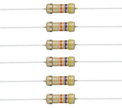 BOJACK 4.7K Ohm Resistors 1/2 W ±5% Carbon Film Single Resistor (Pack of 200 pcs) Fixed Resistor