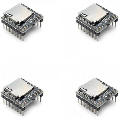 Flyrobo (4 Pcs) Pro3D MP3-TF-16P MP3 SD Card Module with Serial Port Electronic Components Electronic Hobby Kit