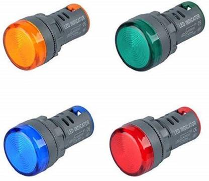 Hewa LED Panel Indicator 230V 22MM Plastic (Set of 4 (RBGY) Light Electronic Hobby Kit