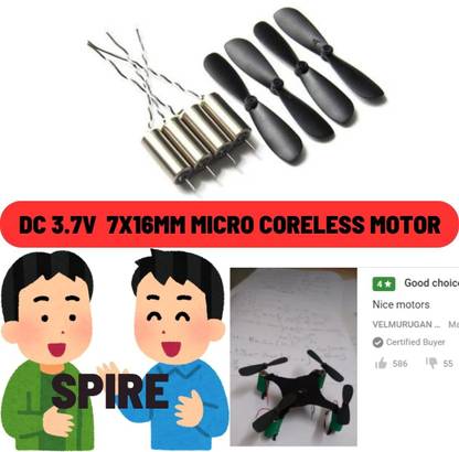 Spire Premium Coreless Mini Drone Motor Kit for School Science Project Motor Control Electronic Hobby Kit