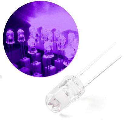 RANVIRKAR BRANDED 5mm Ultra Bright LED Light Emitting Diode Ultra Violet Color-20Pcs Electronic Components Electronic Hobby Kit