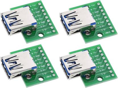 Flyrobo (4 Pcs) Pro3D USB 3.0 Female to DIP 2.54mm Adapter Board (9 pin) Electronic Components Electronic Hobby Kit