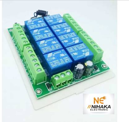 NIHAKA 12V 10A 8 Chnl RF Wireless Remote Control Switch Relal|RF Transmitter +Receiver Electronic Components Electronic Hobby Kit