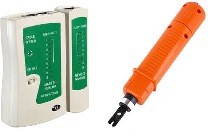 Sharum Crafts RJ45 Network Tester & Punch Down Tool 110 Type Power Supply Electronic Hobby Kit
