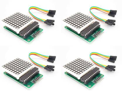 Flyrobo (4 pc) MAX7219 Dot Led Matrix Module MCU Control LED Display Mod - Electronic Components Electronic Hobby Kit