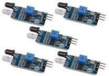 onechance 5-Piece IR Infrared Obstacle Avoidance Sensor Module for Arduino Smart Car Robot Electronic Components Electronic Hobby Kit
