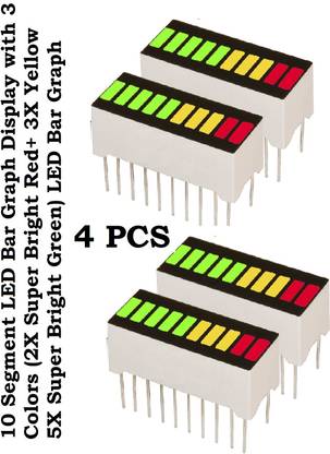 3REE PACK OF 4 10 Segment LED Bar Graph Display Electronic Components Electronic Hobby Kit