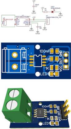 iBAT SOLUTIONS 1PCS PCB FOR ACS712 OR ACS723 CURRENT SENSOR Electronic Components Electronic Hobby Kit