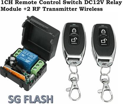 SG Flash 1CH Remote Control Switch DC12V Relay Module +2 RF Transmitter Wireless Electronic Components Electronic Hobby Kit