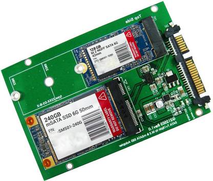 Buyyart 2-in-1 Thunder Board M.2 (NGFF) or mSATA SSD to SATA III Board Adapter. Multi Size Fit with High Speed 6.0GB/s. Model ZTC-AD002 Micro Controller Board Electronic Hobby Kit